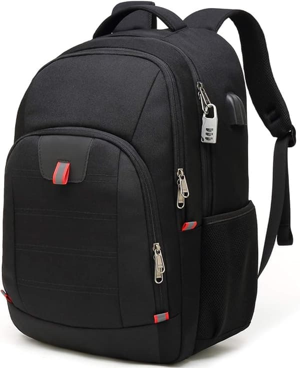 Laptop Ryggsekk Herre Ryggsekk 15.6 17 Tommers Laptop Ryggsekk med Spor Business Ryggsekk Daglig Arbeid Reise Skole
