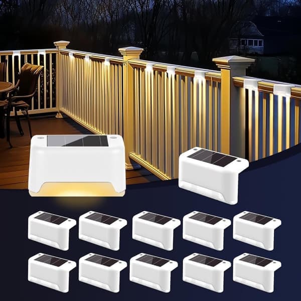 20-pakning solcellelamper – Vanntette LED-lys for gjerde, trapp, terrasse og balkong