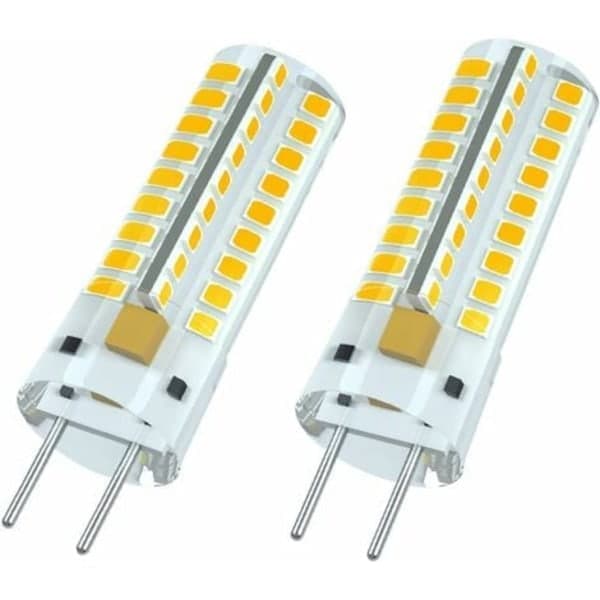 GY6.35 LED-pære, LED G6.35 12V, 7W halogenpære tilsvarende 50W, varmhvit 3000K, 360° strålevinkel, for skapbelysning, ikke dimbar (2 stk)