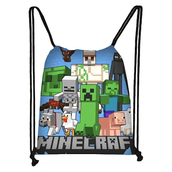 Gymbag Minecraft Grønn{f2}