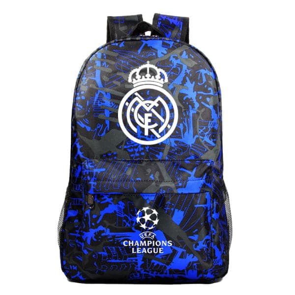Graffiti Real Madrid Uefa Champions League Skulderveske Fan Ryggsekk Student Skoleveske Oppbevaringsveske sjx{HH}