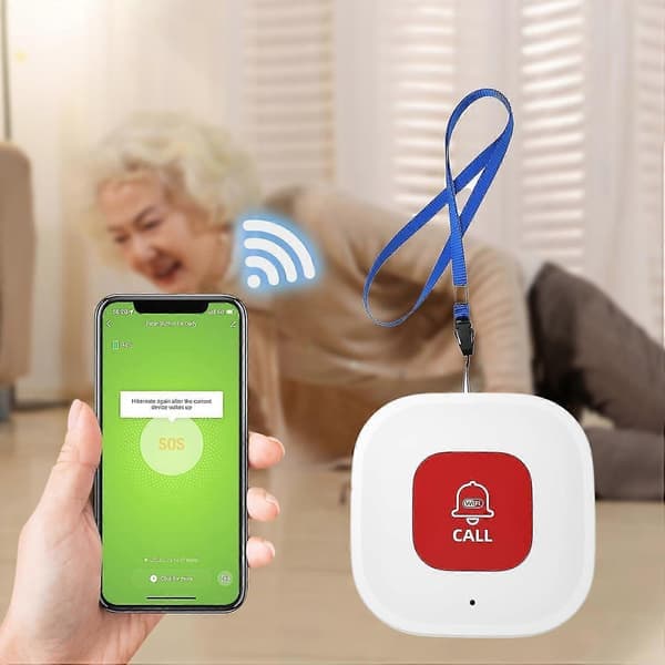 Eldre Alarmknapp med Appvarsler og Lokalisator