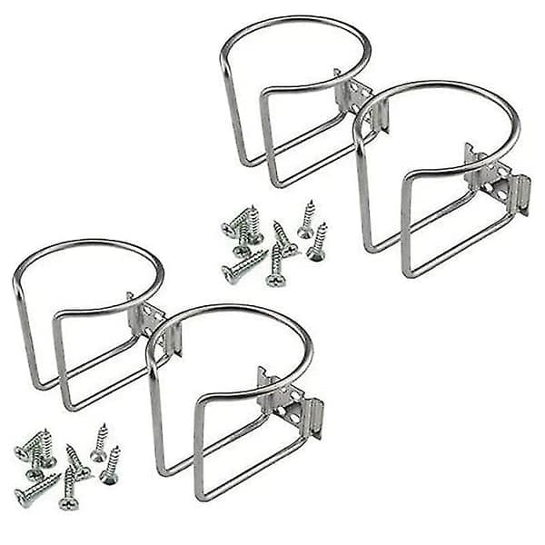 4 stk. Båtring Kopp Drikkeholder i Rustfritt Stål Universal Drikkeholdere For Marine Yacht Truck Rv Ha