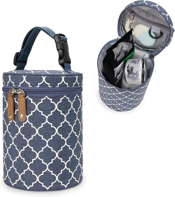 Kjølebag for brystmelk - 14*19cm - Isolert kjølebag for babyflasker - Blå