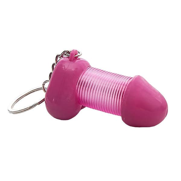 Morsom nøkkelring - Sprettende penis - Velg farge