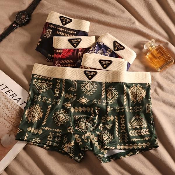 5 Nye Undertøyspar for Menn - Herre Boxershorts, Sports Pustende Fire-Boxershorts_yux