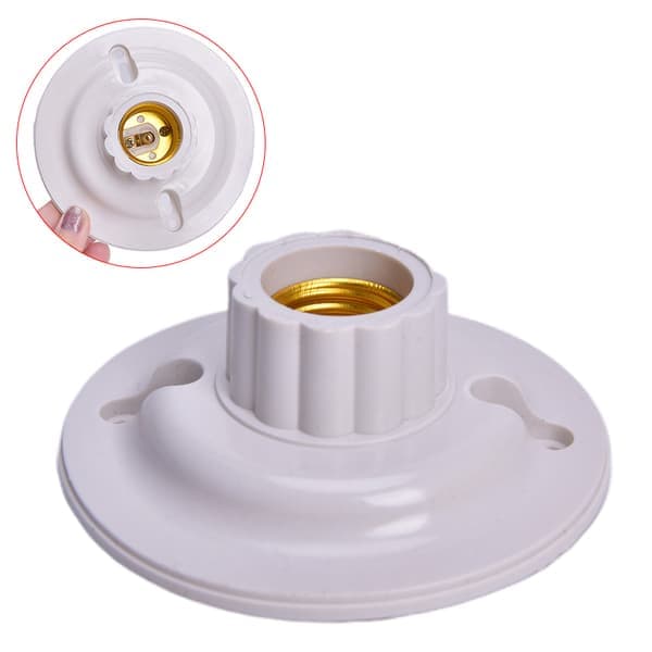 E27 LED lyspæreholder rund sokkel E27 base hengende lampe So