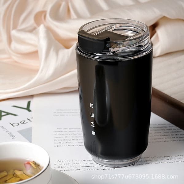 352 ml isolert kaffekopp, lekkasjesikker reisekopp med lokk, egnet for både varme og kalde drikker (LGL)