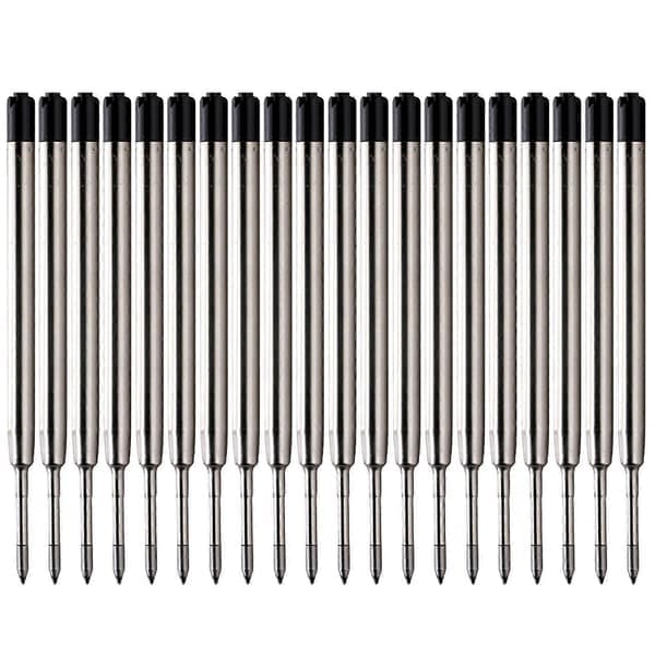 20 stk. 9,9 cm Medium Spiss Svart Blekk Kulepenn Refill for Parker Penner (FMY)