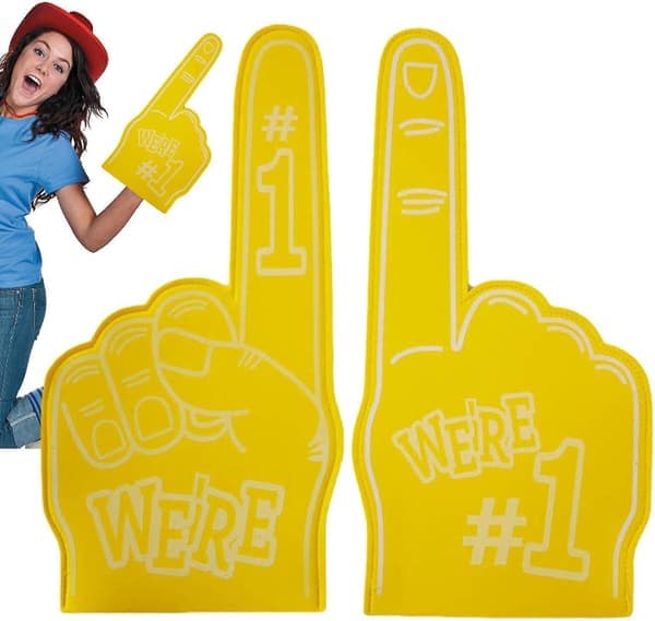 Skumfinger, gigantisk skumfinger gladiator, gigantiske skumfingre, gigantisk skumhånd, skumfinger gladiator for sportsfans for sportsevents spill
