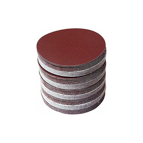 120 stk/sett 6 tommer 150 mm runde slipeskiver slipeskive korn 80/100/120/180/240/320 slipeskive og krok for slipemaskin korn  (FMY)
