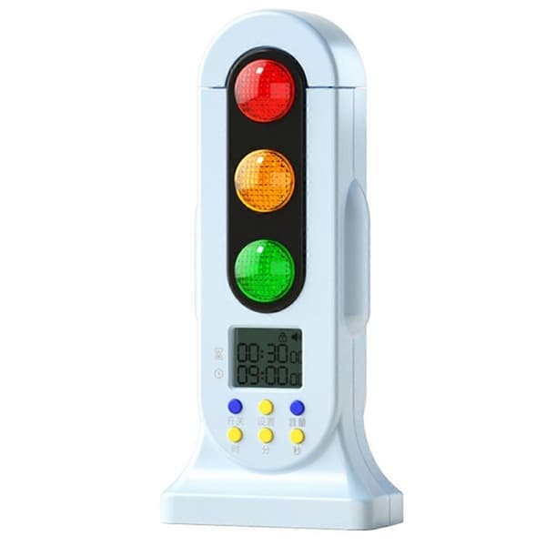 Smart Trafikklys Visuell Timer Audio Digital LCD-skjerm for Barn Klasserom Kjøkken Spill Nedtelling (FMY)