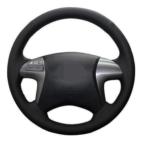 Rattdeksel for bil Håndsøm Svart Kunstlær For Toyota Fortuner Hilux 2012 2013 2014 2015