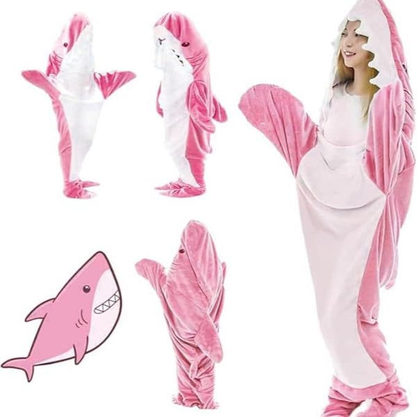 Haimatteppe, Haimatteppe-hettegenser Onesie, Haipyjamas Rosa M
