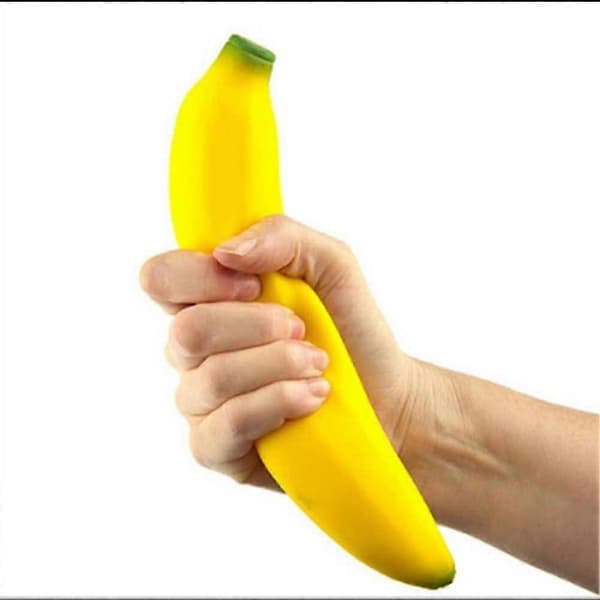 18cm Jumbo Squishy Banan Stropper Dekorasjoner Låtsasmat Samleleker