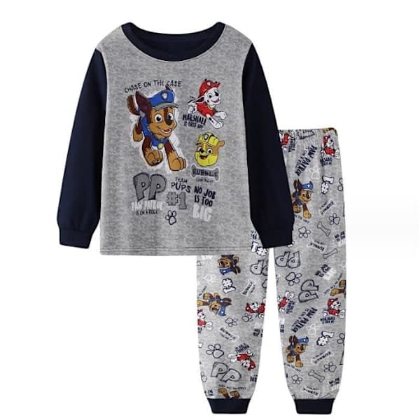 PAW Patrol Pyjamas Sett Barn Langærmede Bukser Sett Sovklær Grå