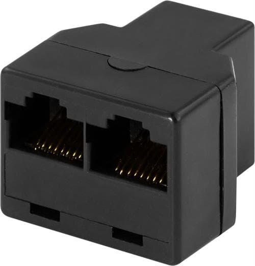 DELTACO Treveis kobling 8P/8C RJ45, svart