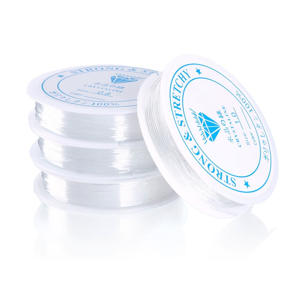 2-pack Transparent elastisk tråd for smykkefremstilling
