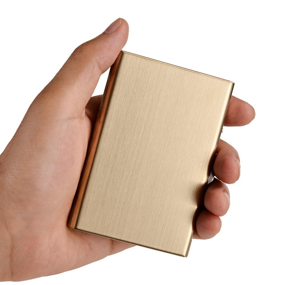 Stilren Eksklusiv stål Kortholder / Lommebok - RFID Sikker