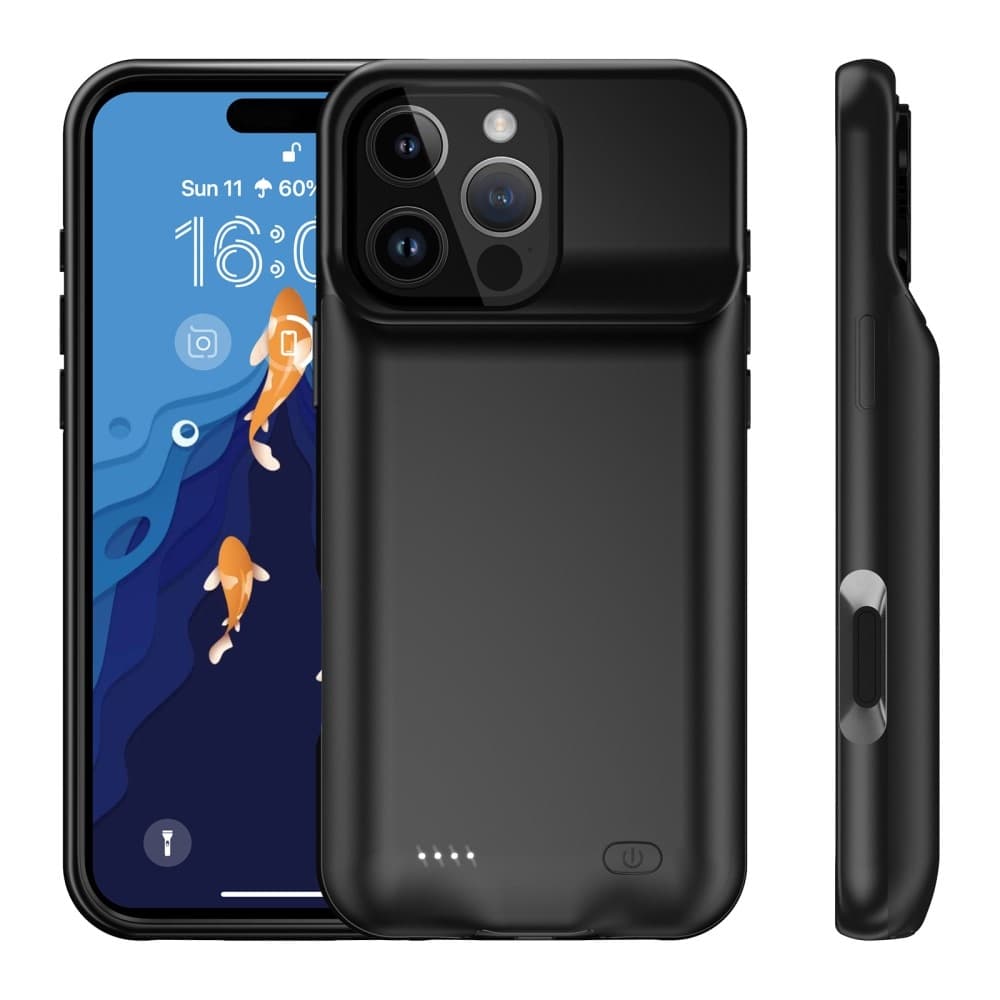 For iPhone 16 Pro Max 7000mAh oppladbart batterideksel Ladetui Powerbank