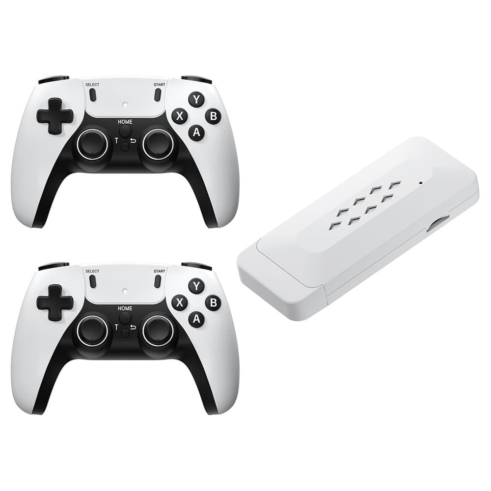 Game Stick 4K Dual 2.4G trådløs spillkontroller med 128G 30000+ spill for TV