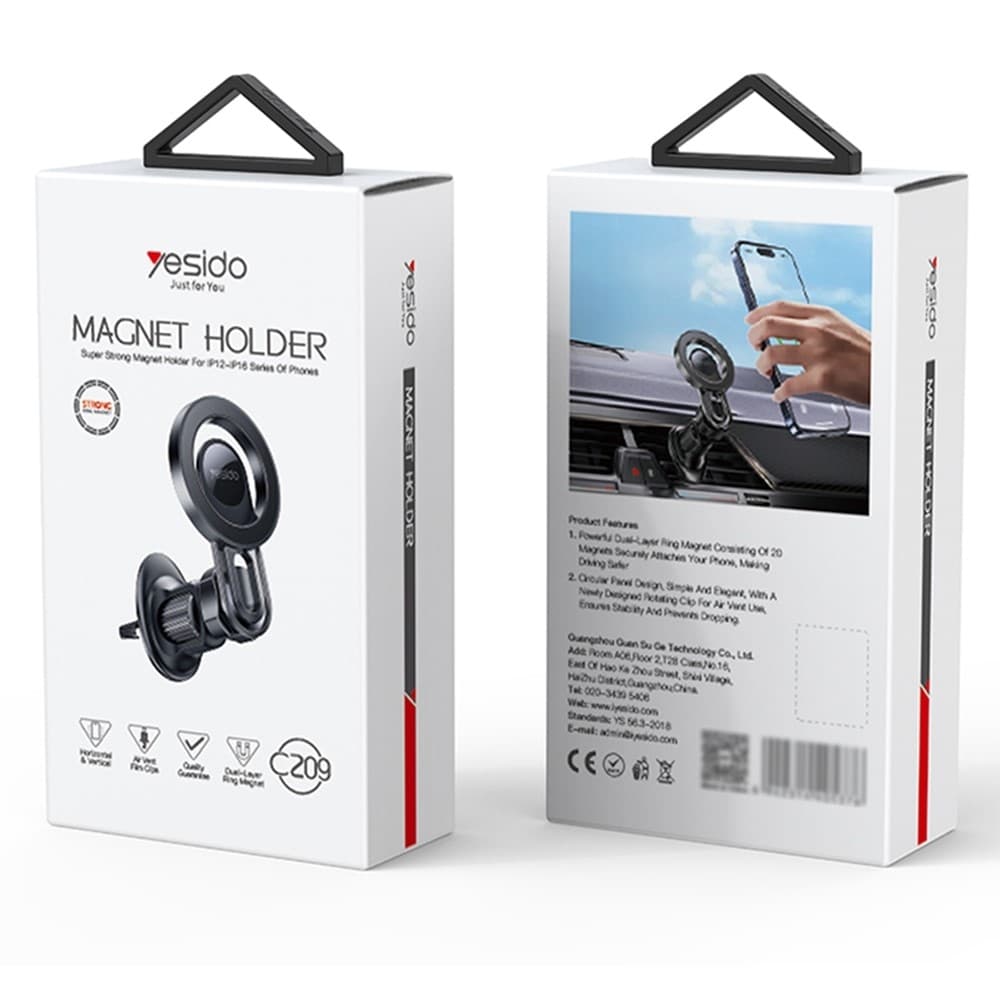 YESIDO Mobilholder Magnetisk Telefonholder Bil Kompatibel med MagSafe