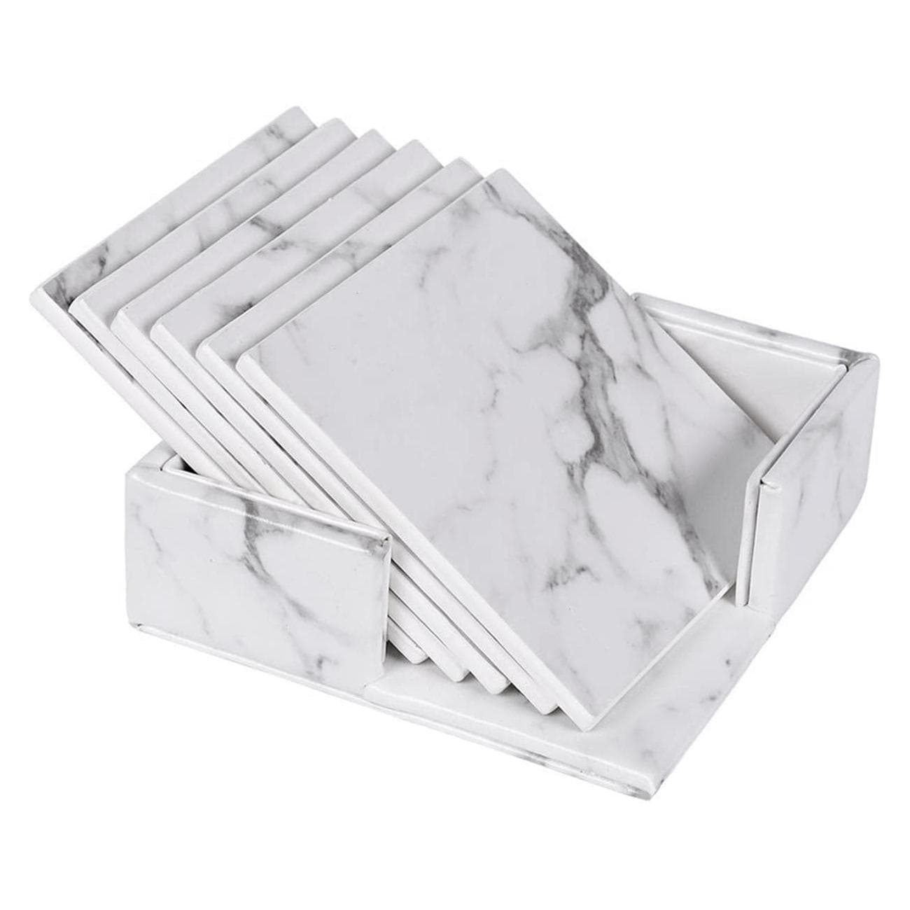 6x Glassbrikker med Holder - Firkantet