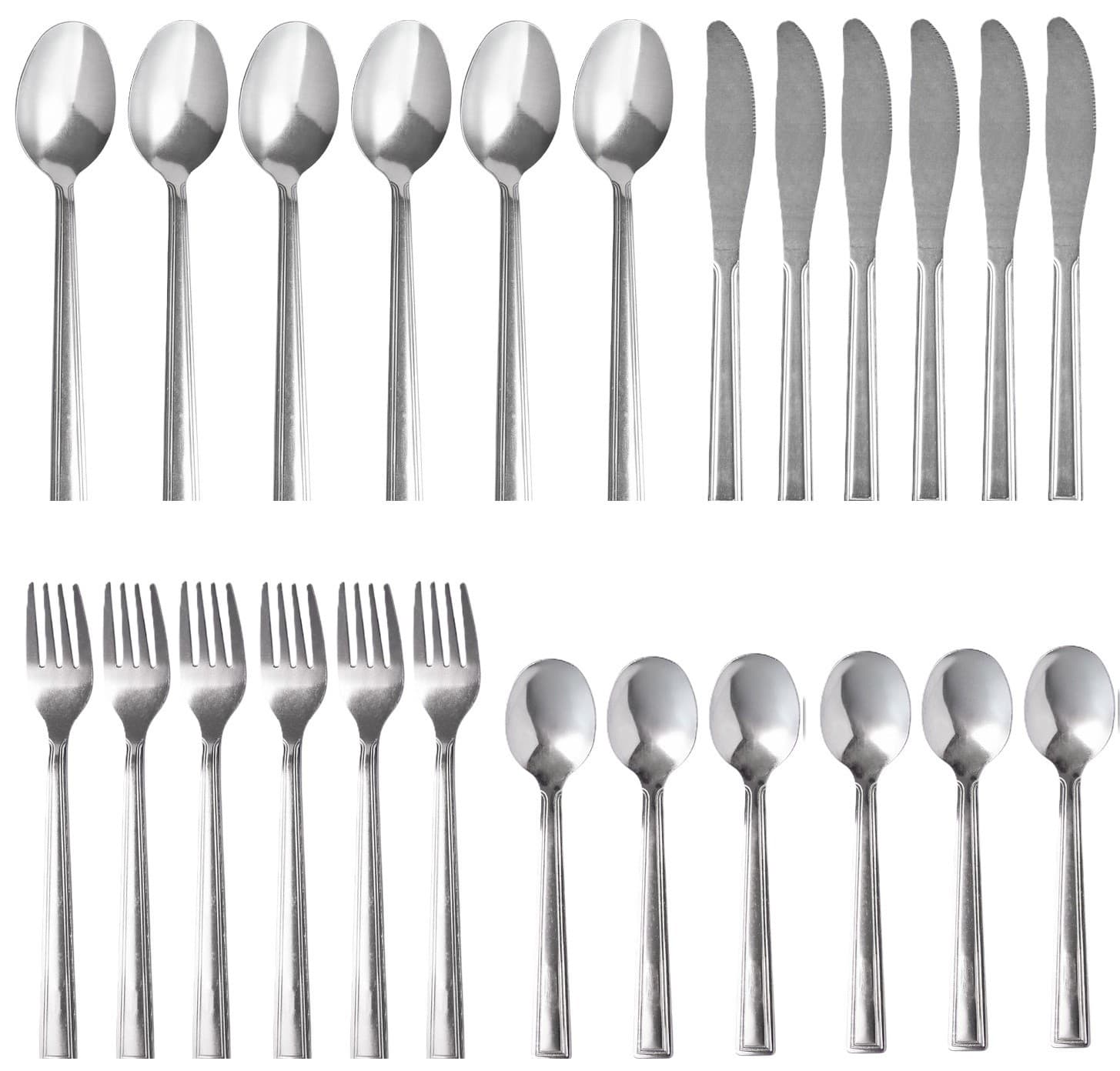 Bestikksett 24 Deler For 6 Personer. Rustfritt