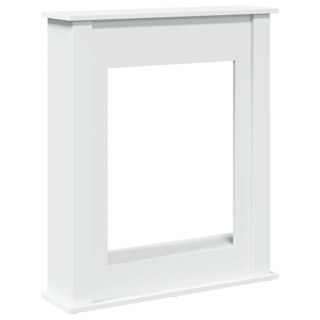 vidaXL Peisramme hvit 75x20x87,5 cm konstruert tre