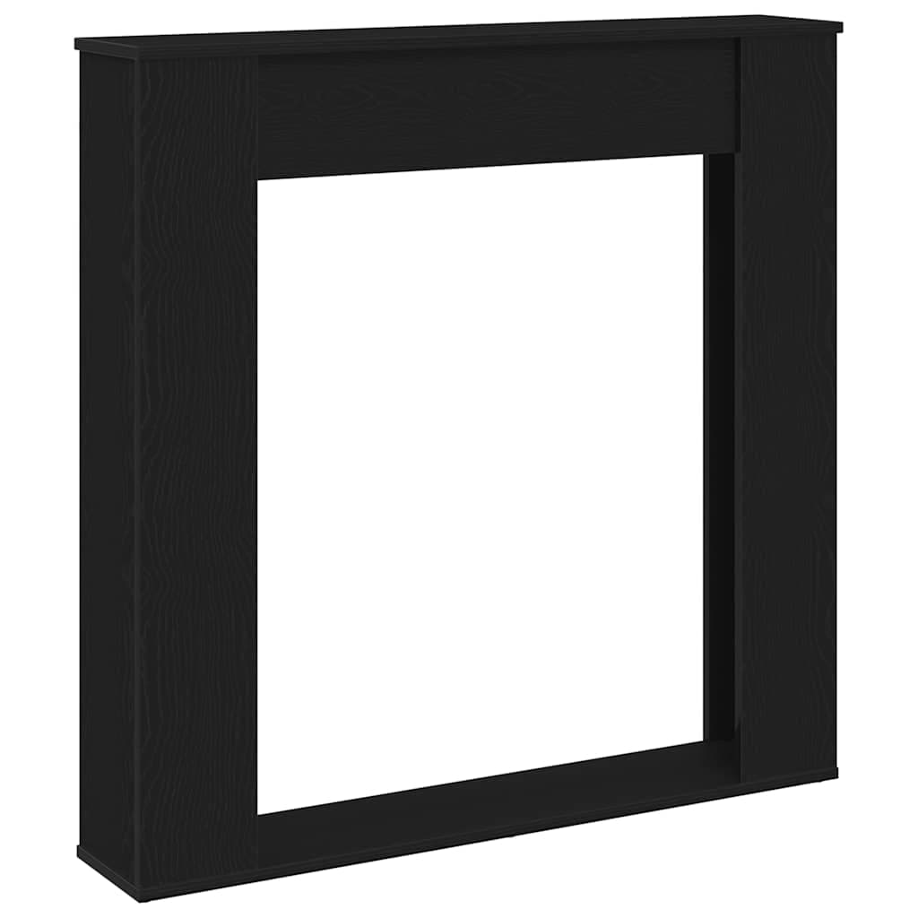 vidaXL Peisramme svart eik 100x20x100 cm konstruert tre
