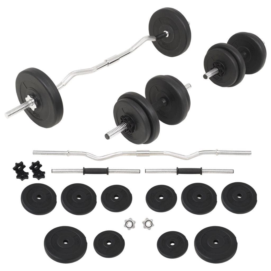 vidaXL Vektstang- og manualsett 30 kg