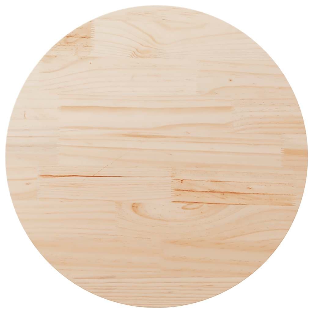vidaXL Bordplate Ø90x2,5 cm heltre furu