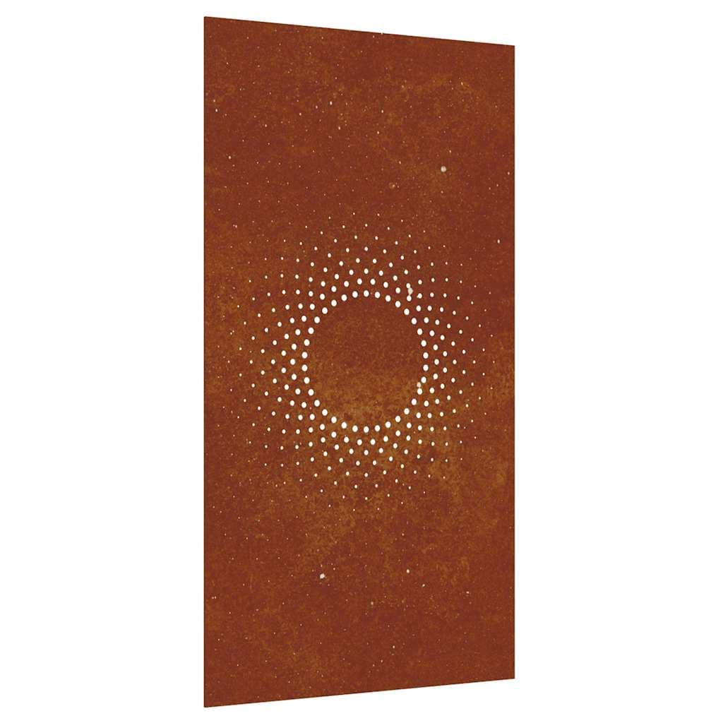 vidaXL Veggdekorasjon til hage 105x55 cm cortenstål soldesign