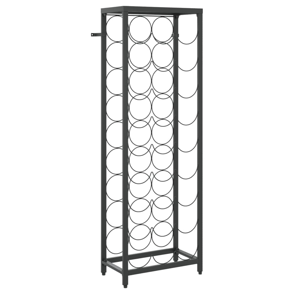 vidaXL Vinstativ for 27 flasker svart 34x18x100 cm smijern