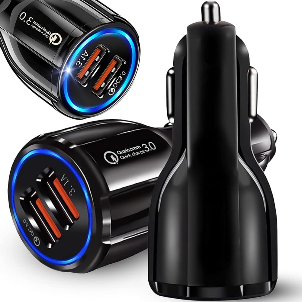Billader QC 3.0 - Lader for bilen - iPhone/Samsung