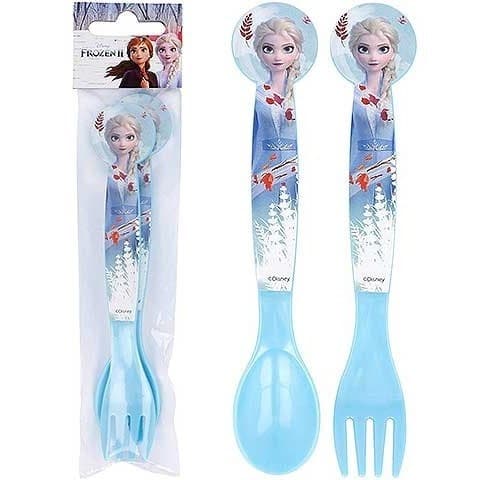 Elsa plastbestikksett fra Disney Frozen - 2 deler