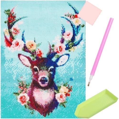 Diamond Painting / DIY 5D Diamantmaling - 30x40cm - Hjort