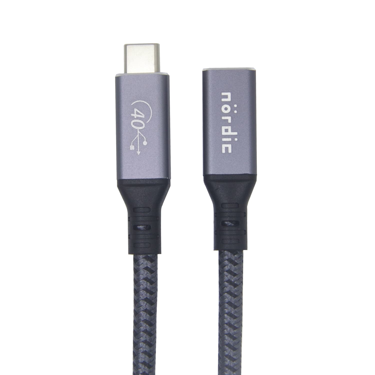NÖRDIC USB 4 skjøtekabel 25cm 40Gbps 240W 8K60Hz