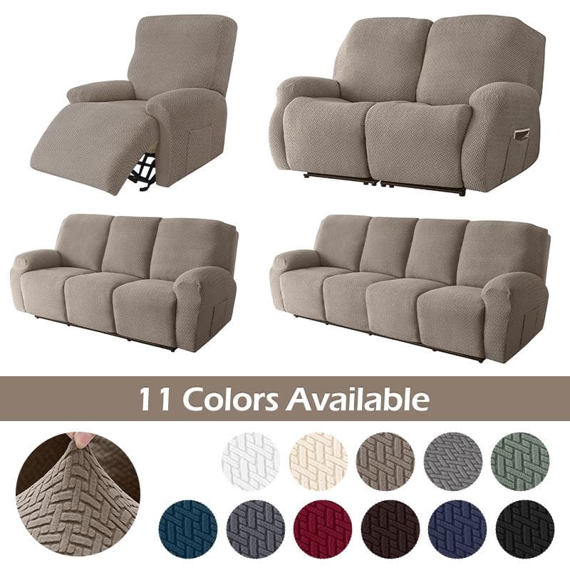 1 /2 /3 /4 Seter Jacquard Lenestolsofa Trekk Elastisk Relax Sklisikkert Lenestolstrekk Liggestolstrekk Lazy For Stue vin