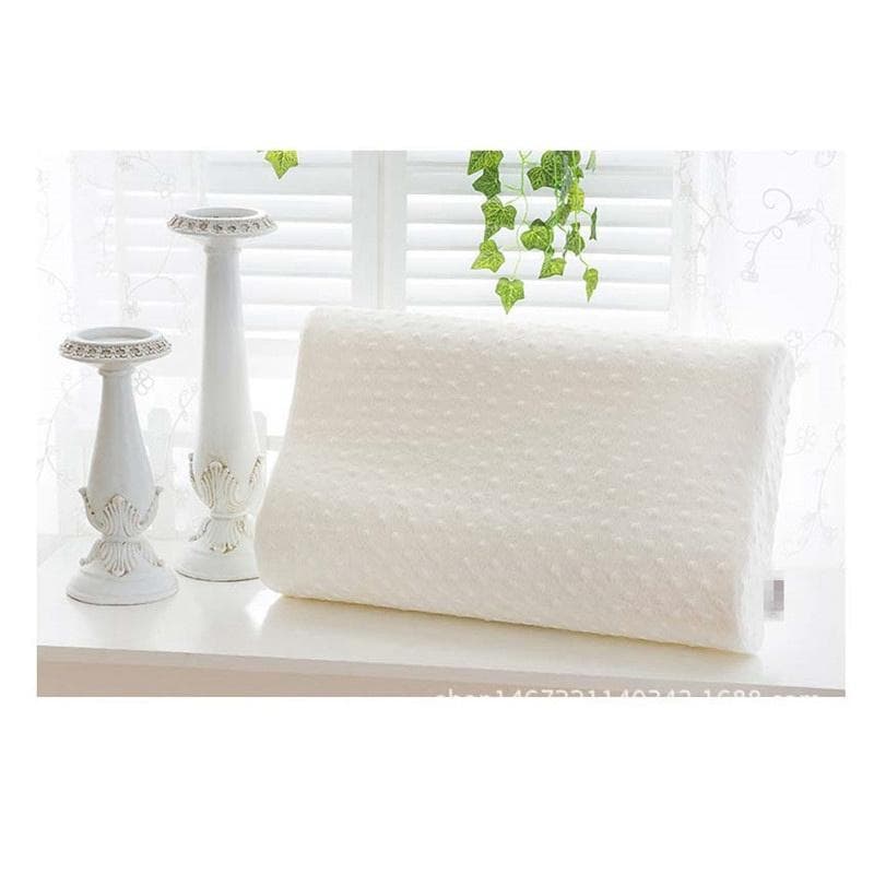 Memory Foam Enkel ortopedisk sovepute 50*30 cm livmorhalsstøttepute konturhals Blå
