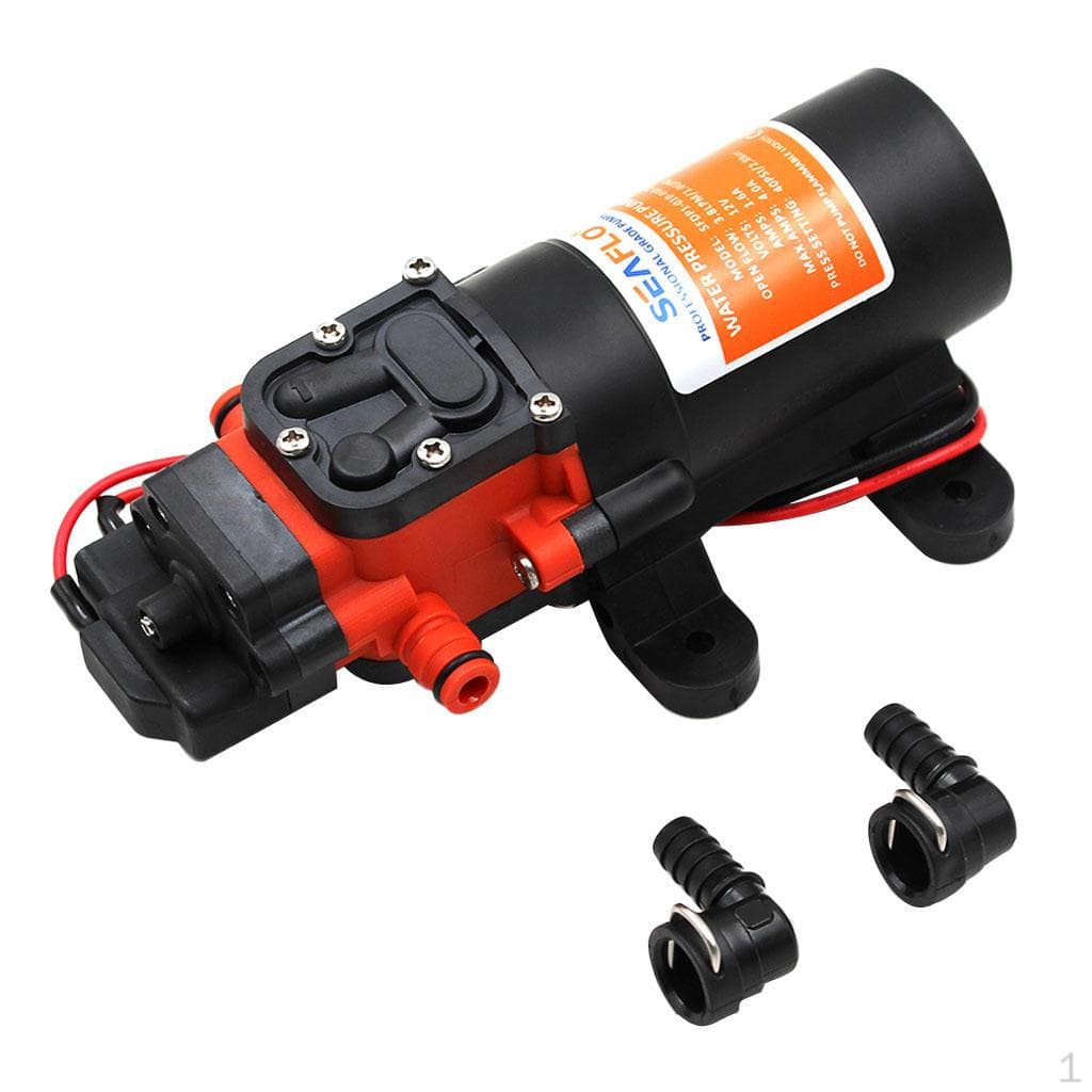 12V diafragma vanntrykkpumpe 1,2 GPM 4,2 LPM 35 PSI for bobiler