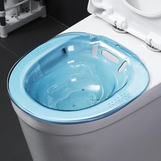 Hemorroider Sitz Bath Stor kapasitet Bredt sitteområde Anti-overflow toalett Bredt sete Universal Fit Sitz Bath Grå