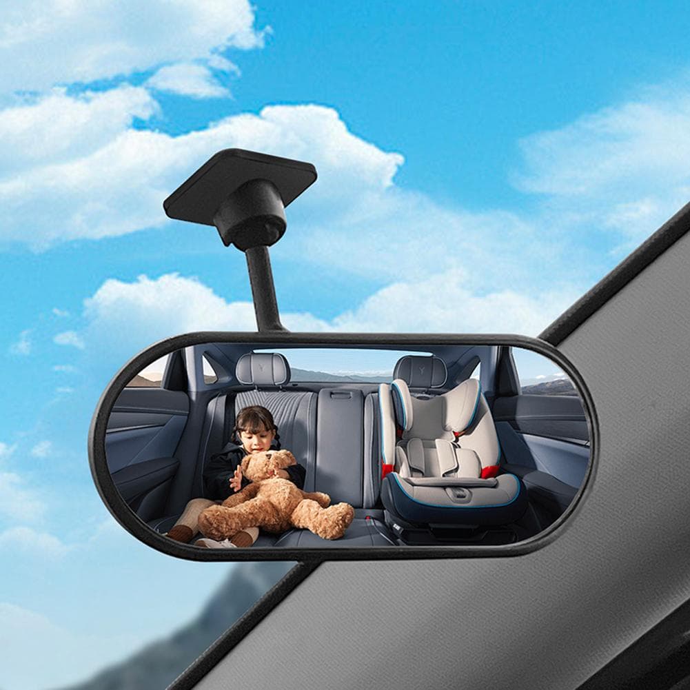 Babybil speil 360° justerbart bakspeil Klebemontering Bil bakspeil Baby observasjonsspeil for barn som observerer