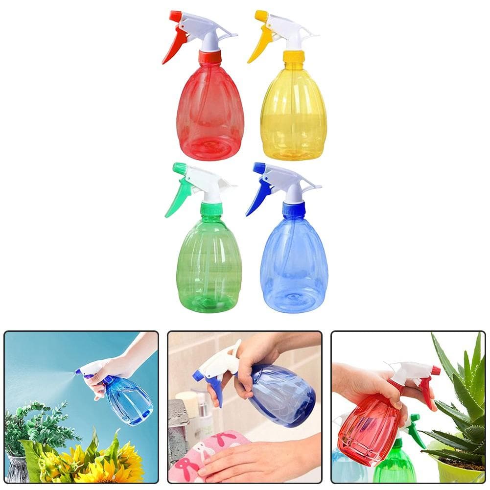 Plast Sprayflaske Rengjøring Hånd Hage Tom Trigger 500ml Gul