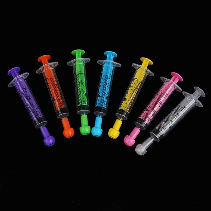 5 stk 5 ml 10 ml Plast Sprøyte for Dyrefôring Fôringssprøyte Gummipropp Engangs Pumpe Måle med Skala