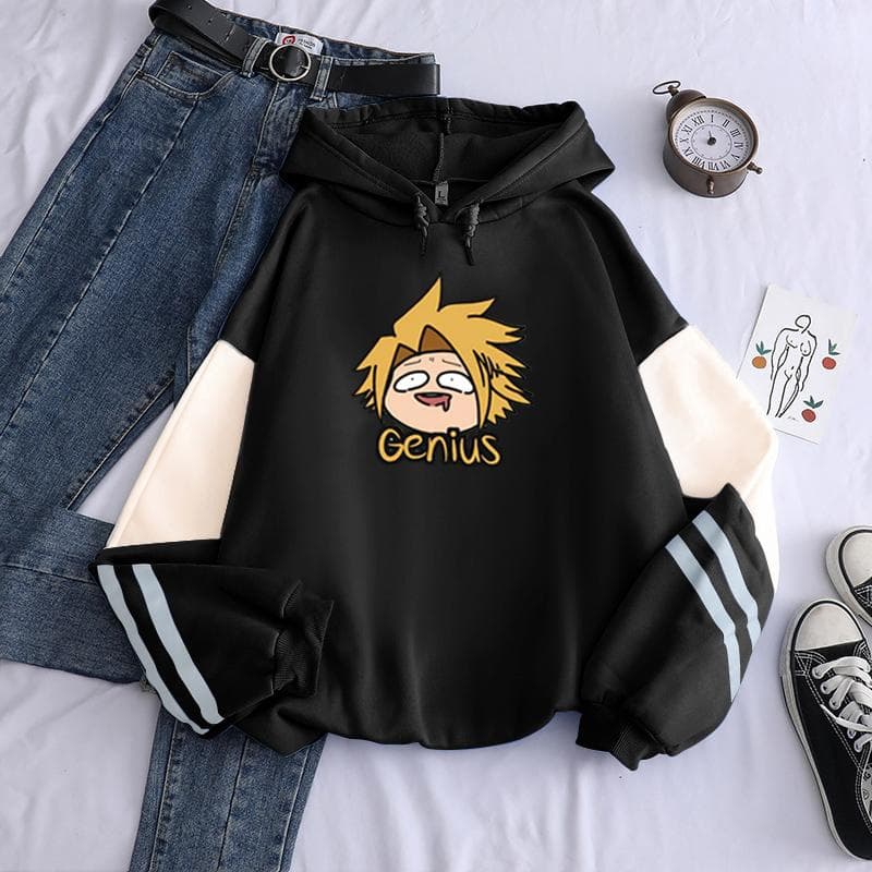 Anime My Hero Academia Denki Kaminari Kawaii Tegneserie Kvinner Hettegensere Harajuku Boku no Hero Academia Menn Langermede gensere cm varm sort farge