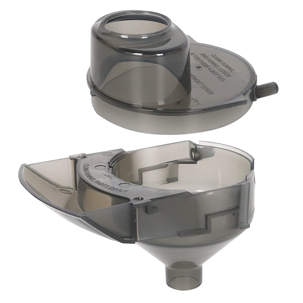 Aquaflosser 2-pakning erstatning Baby Brezza Formula Pro Advanced FRP0046 erstatning trakt og deksel Kompatibel med grå, grå, trakt 01 grå farge