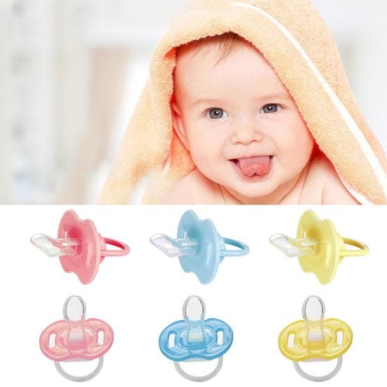 Toddler Baby Safety Silikon Dummy Soothing Teething Smokk Søvn Tommel Nipple cm Blå