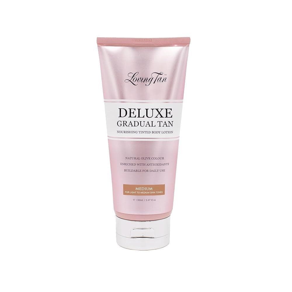 Loving Tan Deluxe Gradual Lotion Medium- Naturlig utseende selvbruner Profesjonell styrke Solfri, Medium