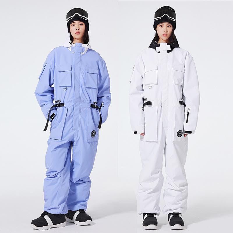 Skidresser for kvinner og menn One Piece Jumpsuit Vinter Utendørs Isolert Vindtett Vanntett Varmsnødress Unisex skioverall Snowboarddress